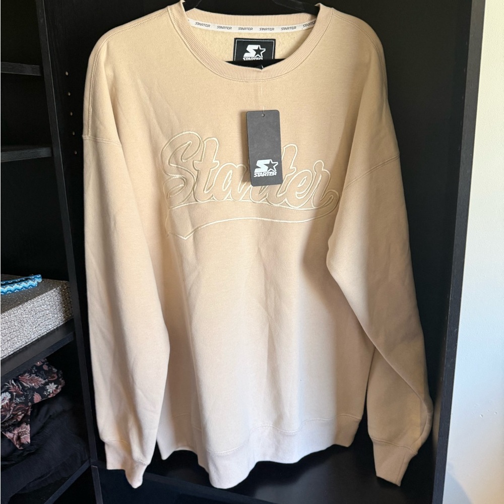 Starter Men's Satin Stitched Tonal Logo Sweatshirt